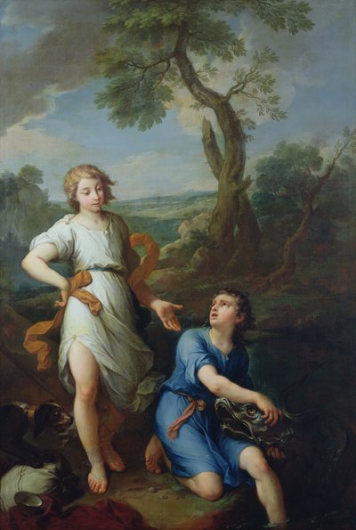 Capture of the Fish in the River Tigris by the Young Tobias, 1733 by Pierre Parrocel